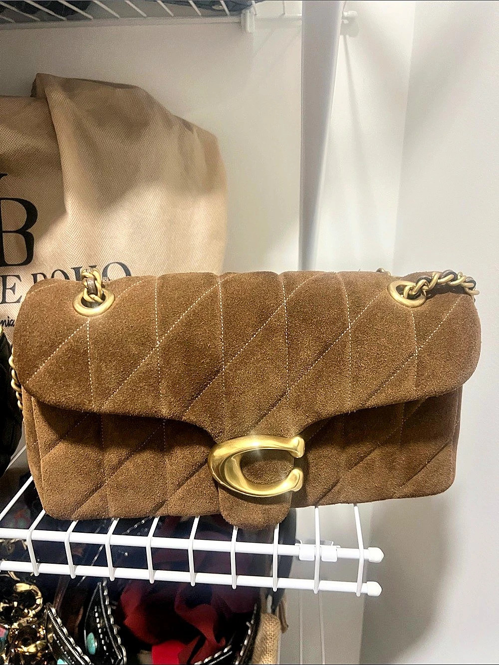 Coach Tabby Shoulder Bag 26 With Quilting Brown